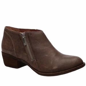 LUCKY BRAND Banda Leather Zip Booties Size 6 EUC